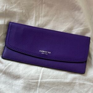 Coach Vibrant Purple Women's Wallet slim